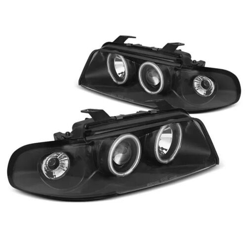 Paire De Feux Phares Audi A4 94-98 Angel Eyes Ccfl Noir (Ud7)