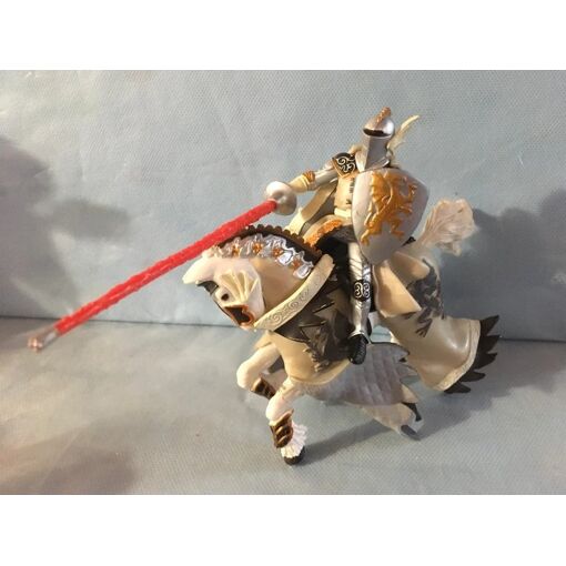 Timpo Toys - Chevalier Médiéval à Cheval - Grand Casque Jaune - Figurine Occasion