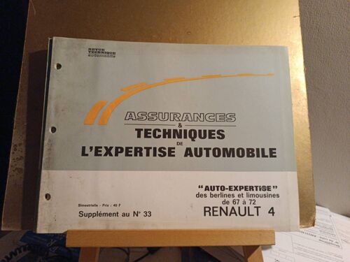 Assurances Et Techniques De L'Expertise Automobile Renault 4 Supplément N°33