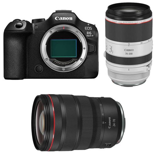CANON EOS R6 MARK III + RF 24-70mm f/2.8 L IS USM + RF 70-200mm f/2.8 L IS USM Garanti 3 ans