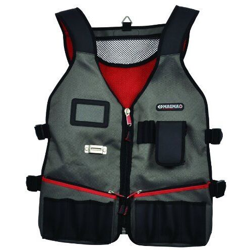 Gilet De Travail C.K Magma Avec 14 Poches, Ajustable Et Respirant, Visibilité Renforcée.