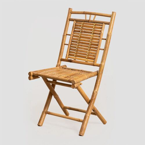 Pack De 2 Chaises De Jardin Pliantes En Bambou Yakku Bambou