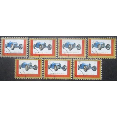 Ajman Voiture Ancienne X 7 Oblitéré