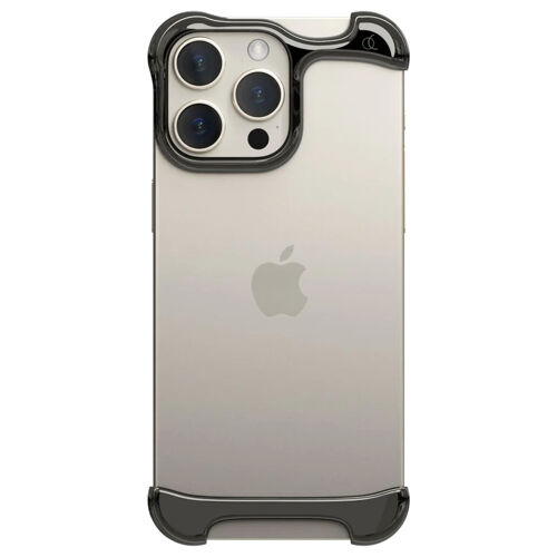 Coque pour iPhone 16 Pro Max en Aluminium Design Luxe Antichoc Arc Pulse Graphite