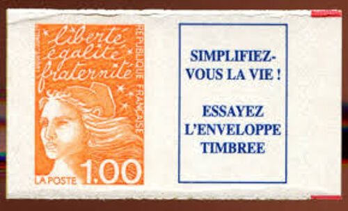 Type Marianne De Luquet Vignette Attenante "Simplifiez Vous La Vie Esayez L'Enveloppe Timbrée" Année 1997 Autoadhésif N° 3101a Ou 8a Yvert Et Tellier Luxe