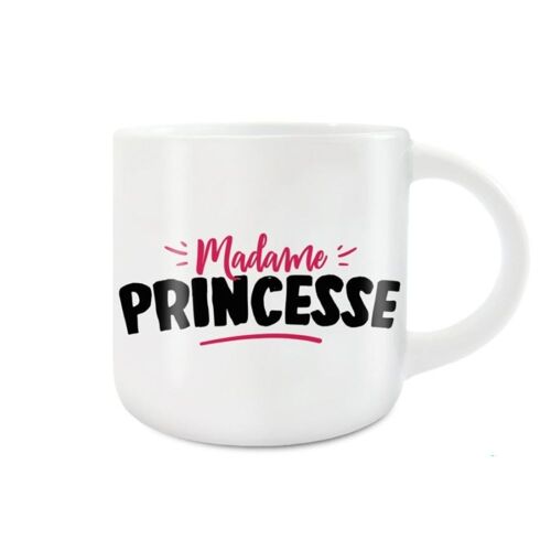 MUG CÉRAMIQUE MADAME PRINCESSE 40CL BLANC
