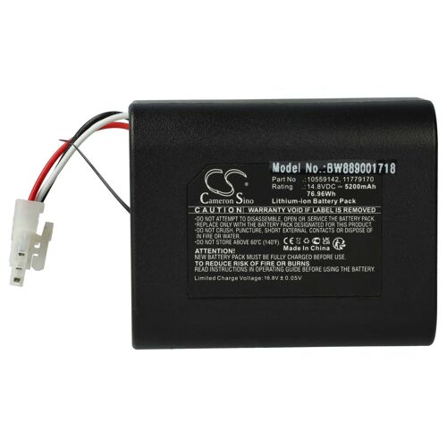 vhbw Batterie compatible avec Miele SCOUT RX2, SCOUT RX3 robot électroménager (5200mAh, 14,8V, Li-ion)