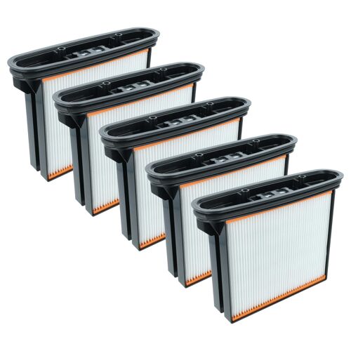 vhbw 5x filtre plissé plat F8 compatible avec Starmix ISC L-1650 TOP, L-1625 Top aspirateur sec/humide, aspirateur industriel