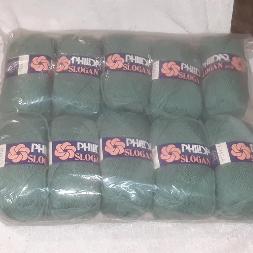 Lot De 10 Pelotes Laine Phildar Slogan 209
