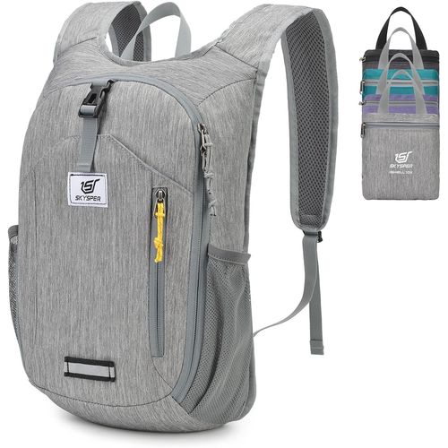 Sac a Dos Randonnee 10L Petit Journee Compact Leger Voyage pour Femmes Hommes Gris
