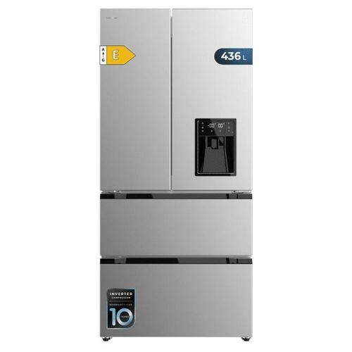 Cecotec Bolero CoolMarket FD 436 WD Inox frigo américain Pose libre 436 L Acier inoxydable