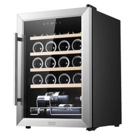 Cecotec Bolero GrandSommelier 2050 Refroidisseur de vin compresseur Pose libre Noir, Acier inoxydable 20 bouteille(s)