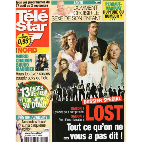 Télé Star 1508 - Lost - Jp Pernaut - Star Academy 5 - Jessica Biel - Le Pensionnat De Sarlat - Ingrid Chauvin - Laurent Boyer - Carole Gaessler - Jessica Simpson - Olivier Minne - Josh Duhamel -
