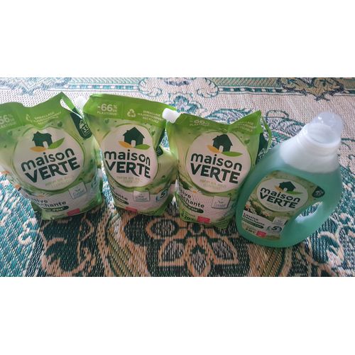 Maison verte lessive 1.485L + 3 recharges neuves de 1.485l