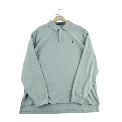 Reconditionné - Polo Manches Longues Homme Gris - Taille Xl - Homme - Gris