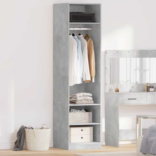 vidaXL Garde-robe Gris béton 50x50x200 cm Bois d'ingénierie