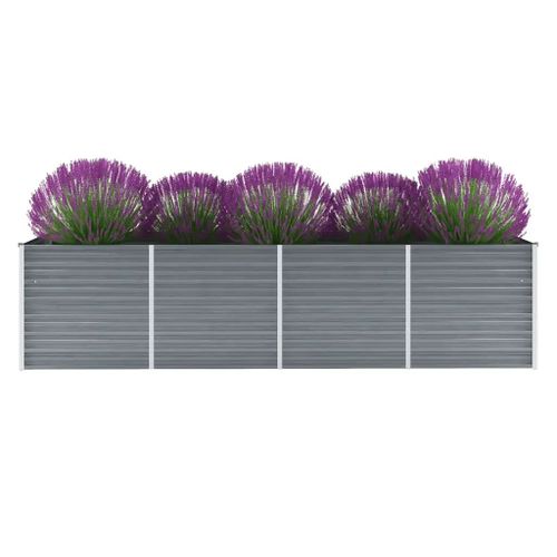 Prolenta Premium - Lit Surélevé De Jardin Acier Galvanisé 320x80x77 Cm Gris