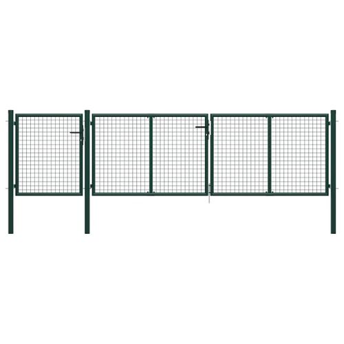 Prolenta Premium - Portail De Jardin En Acier Vert 400 X 75 Cm
