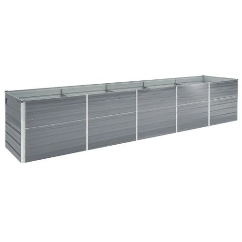 Prolenta Premium - Lit Surélevé De Jardin Acier Galvanisé 400x80x45 Cm Gris