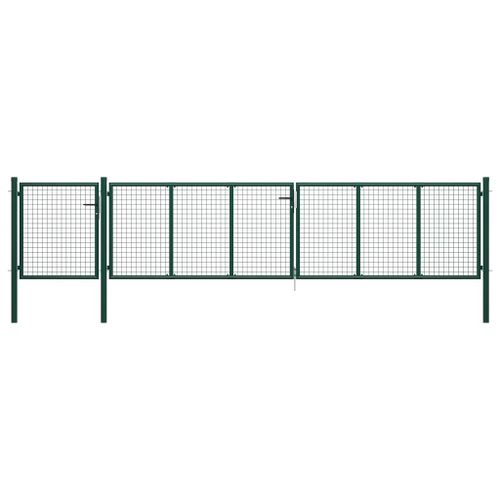 Prolenta Premium - Portail De Jardin En Acier Vert 500 X 75 Cm