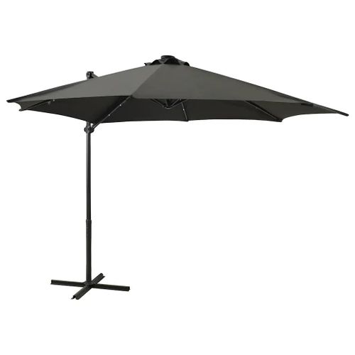 Prolenta Premium - Parasol De Jardin En Porte-À-Faux Avec Mât Et Lumières Led