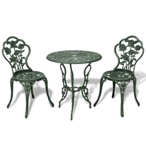 Prolenta Premium - Ensemble De Bistro 3 Pcs Aluminium Coulé Vert