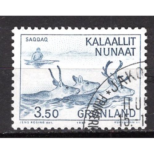 Groenland 1981 Millenaire De La Decouverte De La Culture Esquimaude Yvert N° 119 Oblitere