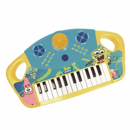 Piano Jouet Bob Leponge Electrique 25 Touches Clavier Musical Debutant Multilingue Des 3 Ans