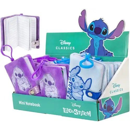 Disney Lilo & Stitch Mini Carnet Peluche 7x10cm VIOLET