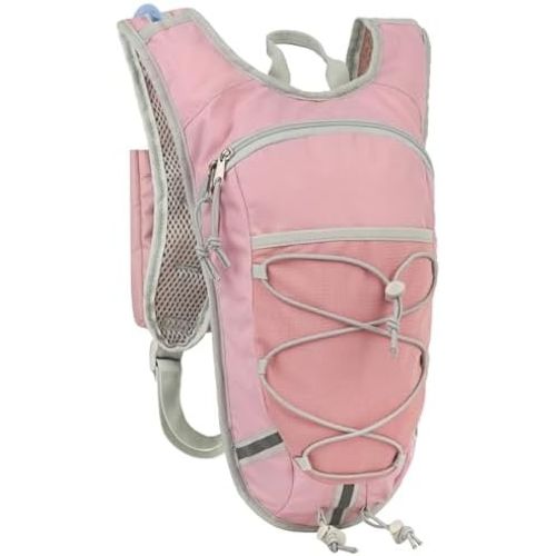 Sac a Dos Hydratation Leger 2L Reservoir Eau pour Course Velo Randonnee, Anti Vol avec Porte Telephone, Porte Baton et Bandes Reflechissantes Hommes Femmes