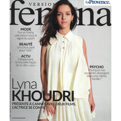 Version Femina N°1208 21/05/2025 Lyna Khoudri/ Mode Sport/ Les Vertus De L'Aventure/ Alimentation Bébé/ Recettes: La Feta