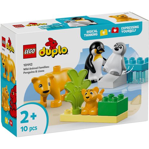 LEGO DUPLO - Familles d'animaux sauvages : pingouins et lions - 10442