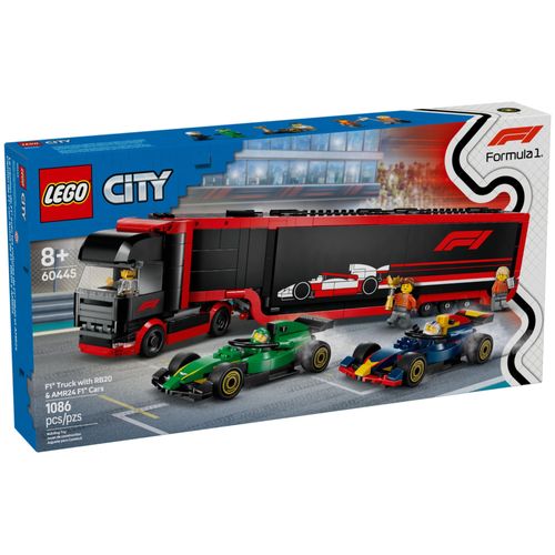 LEGO City - Camion de F1 avec voitures de F1 RB20 et AMR24 - 60445