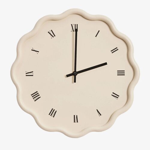 Horloge murale Axley en MDF Ø35 cm Tapioca Beige