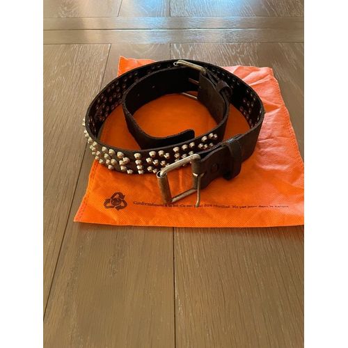 Ceinture Le Temps Des Cerises En Croûte De Cuir Peut Se Régler De Couleur Marron