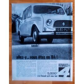 Publicité Papier - Voiture Renault 4cv De 1964