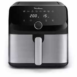 Moulinex Easy Fry Mega EZ855D20 friteuse Unique 7,5 L Autonome Friteuse d'air chaud Noir et Acier inoxydable
