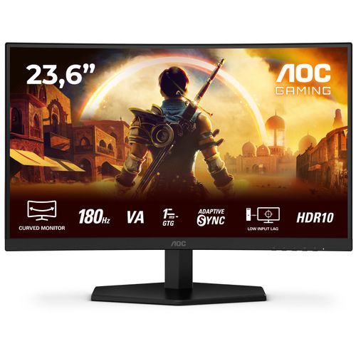 Ecran PC AOC G4 C24G42E 23.6" 1920 x 1080 Full HD LED Noir et Rouge
