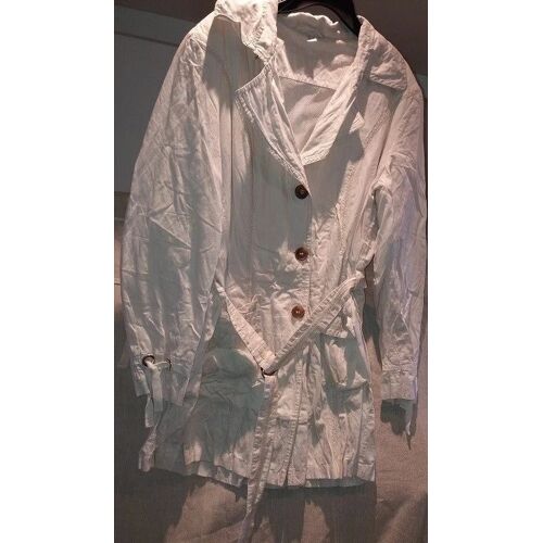 Veste Longue Blanche Taille 44 Longueur 78 Cm