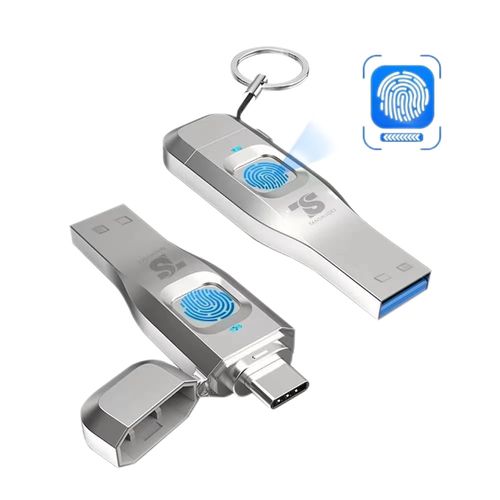 Clé USB 3.0 Ordinateur type - C téléphone double usage Cryptage des empreintes digitales 16 Go