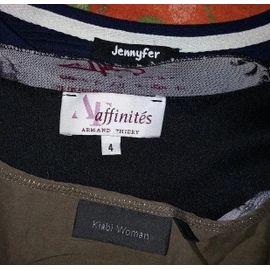 3 T-Shirt Manches Longues Marine - Gris - Kaki Taille 50/54 Jenifer - Infinité - Kiabi Woman