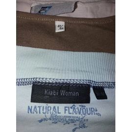 3 T-Shirt Marron - Bleu - Blanc Taille 42/44 Kiabi Woman - Trévois