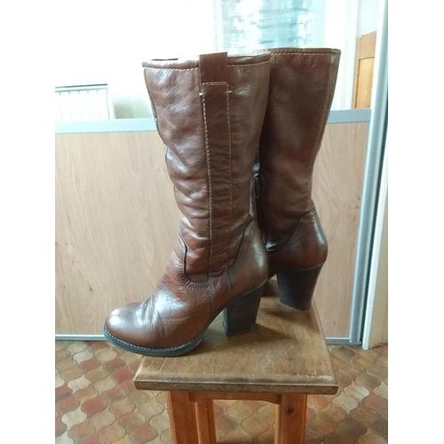 Bottes Cuir Marron - 38