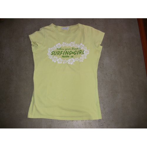 Tee Shirt Vert Anis Taille M Zara