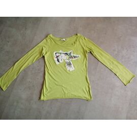Top Manches Longues Zara Vert Anis Taille M