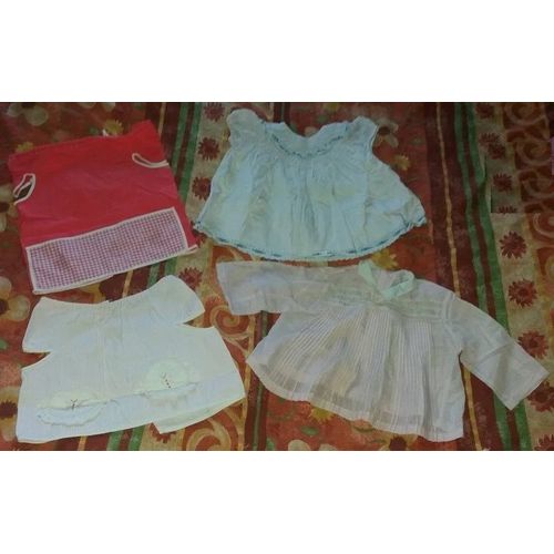 4 Tabliers Rose Blanc Bleu Broder Création 1970 - 4 Pièces - 2 Ans - Fille