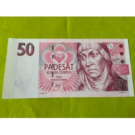 Billet Tchécoslovaquie 50 Korun