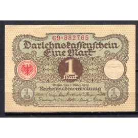 Billet De Banque Allemagne Germanie 1 Mark 1920 Pick 58 Neuf Unc Dimension 92 X 60 Mm