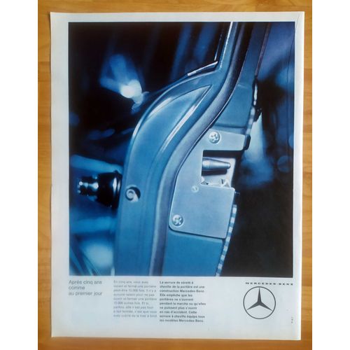 Publicité Papier - Véhicule Mercedes Benz "Portière" De 1964