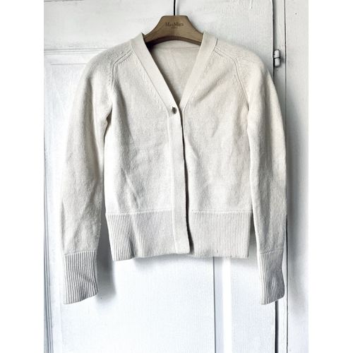 Chloe Cardigan Blanc Taillexs 70%Laine 30%Cachemire Bon État